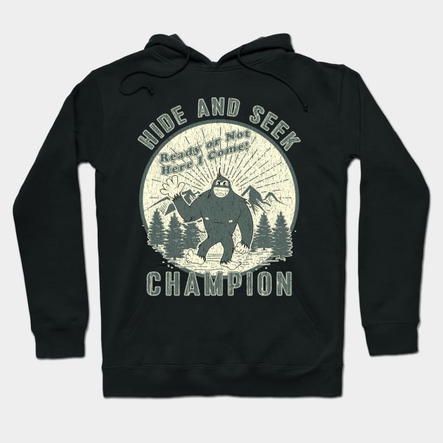 Vintage Worn Bigfoot Hide and Seek Champion Hoodie by Joaddo